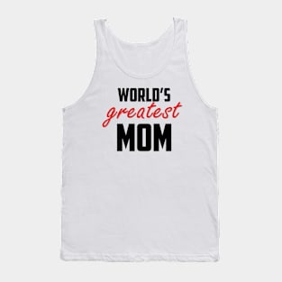 World's Greatest Mom Red Black Bold Tank Top